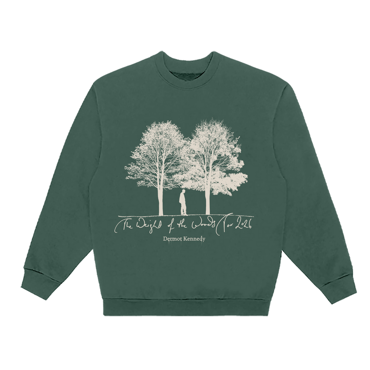 The Weight of the Woods Faded Green Crewneck