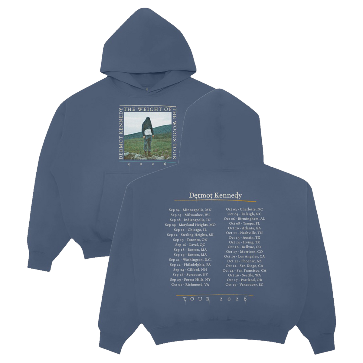 The Weight of the Woods Faded Blue Pullover Hoodie